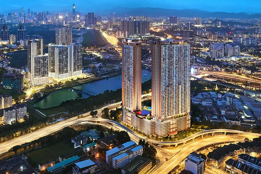 Skyline Kuchai aerial